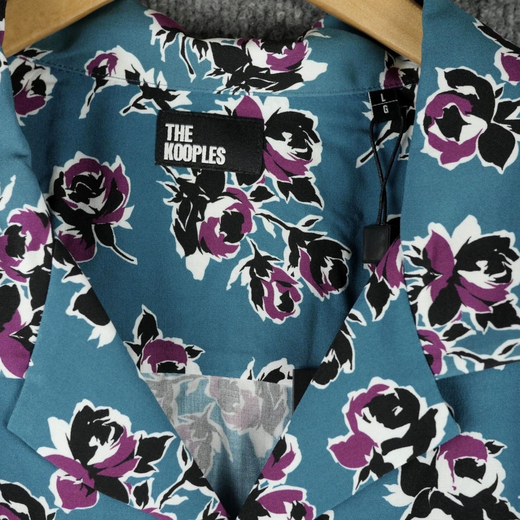 The Kooples The Kooples Shirt Mens L Blue Rock Roses Floral Print Button Up Short Sleeve Size US L / EU 52-54 / 3 - 2 Thumbnail