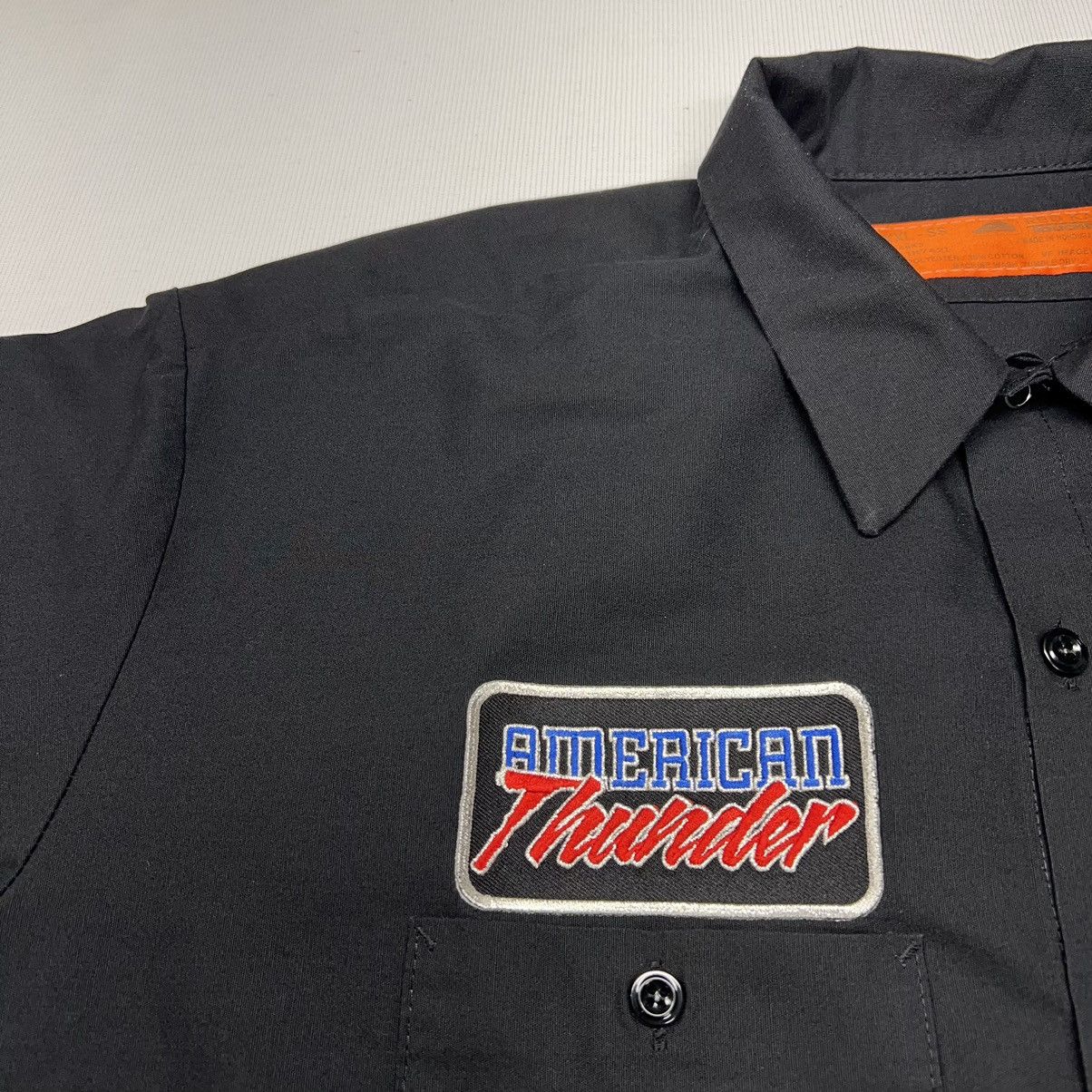 Red Kap × Vintage American Thunder Button Up Shirt Black Throttle Threads Work Size US XXL / EU 58 / 5 - 6 Thumbnail