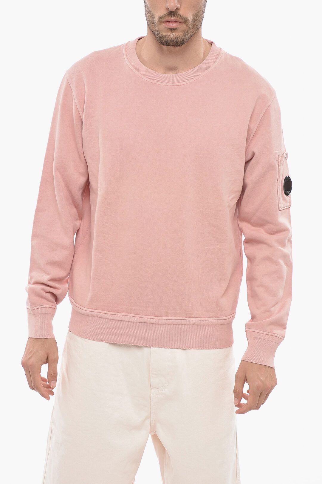 C.P. Company og1mm1024 Crewneck Sweatshirt in Pink Size US S / EU 44-46 / 1 - 1 Thumbnail