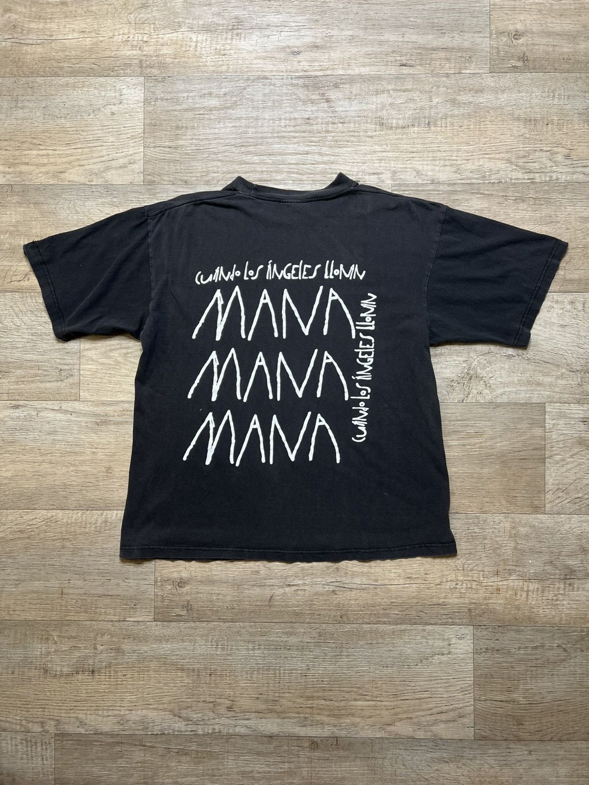 Band Tees × Vintage Vintage MANA Cuando Los Angeles Lloran Tour Black T-Shirt Size US XL / EU 56 / 4 - 3 Thumbnail