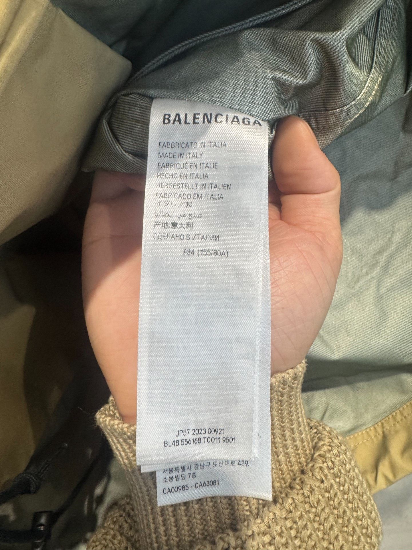 Balenciaga Balenciaga Back Logo Hooded Jacket Beige Size XS / US 0-2 / IT 36-38 - 4 Thumbnail