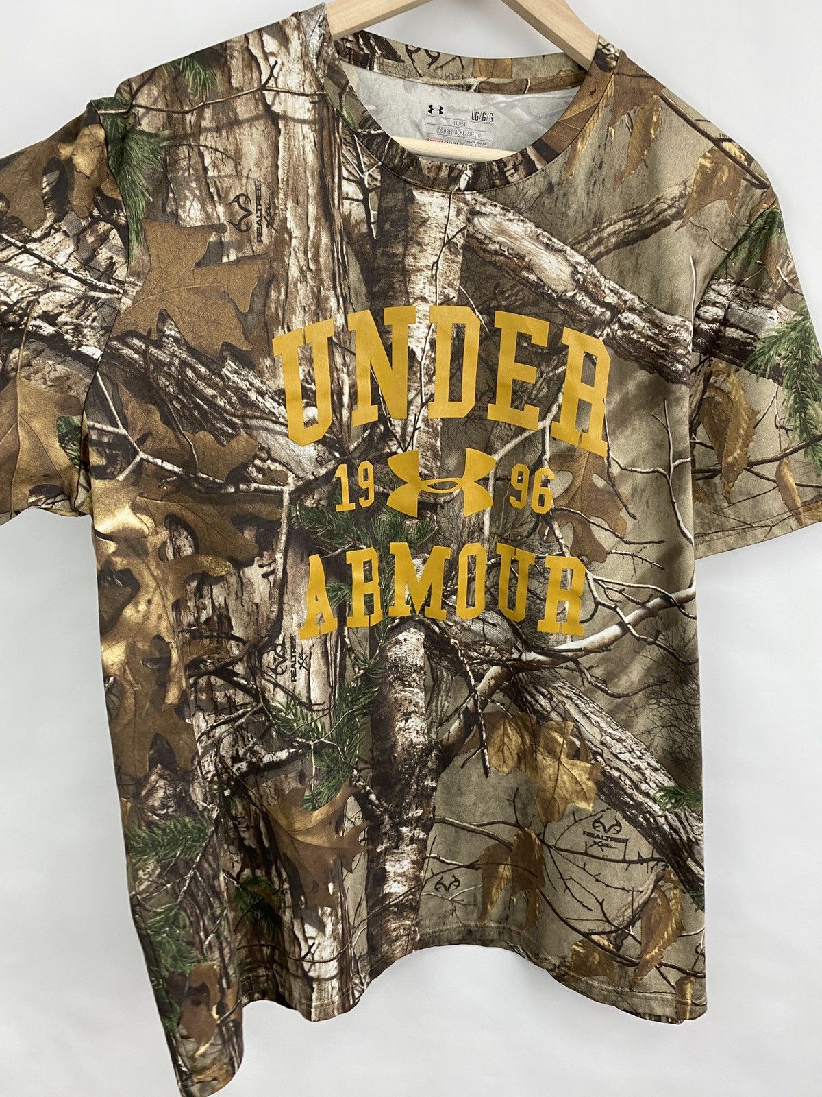 Under Armour 🐗 Under Armour Camo Realtree T-Shirt Rare Military Hype Y2K Size US L / EU 52-54 / 3 - 6 Thumbnail