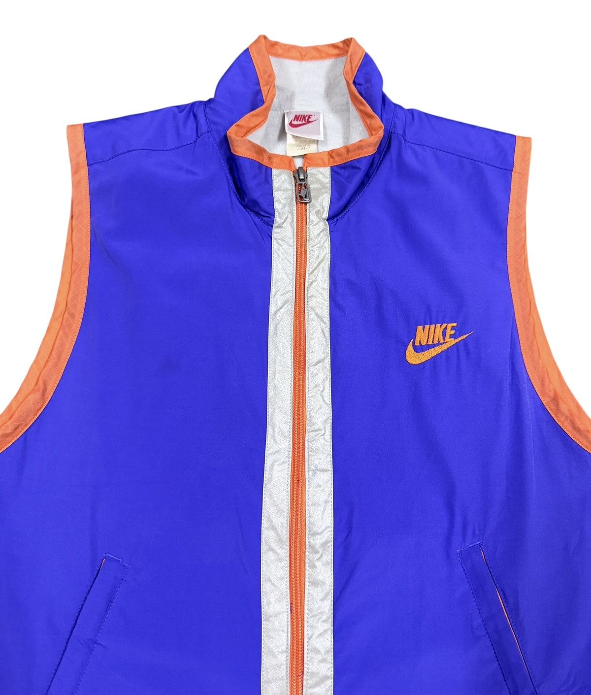 Nike Vtg🌟y2k Nike Multicolor Vest Zipper Jacket Made In Japan Size 40L - 4 Thumbnail