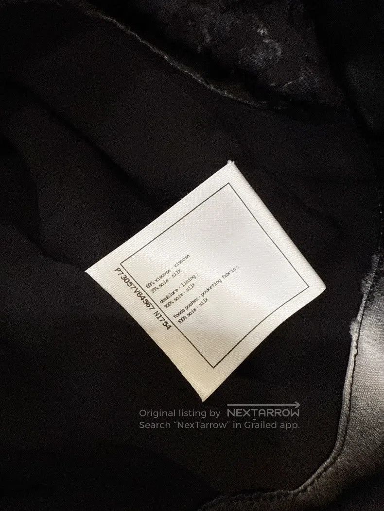 Chanel Chanel Embroidered ink-dyed printed logo real silk satin s Size S / US 4 / IT 40 - 7 Thumbnail