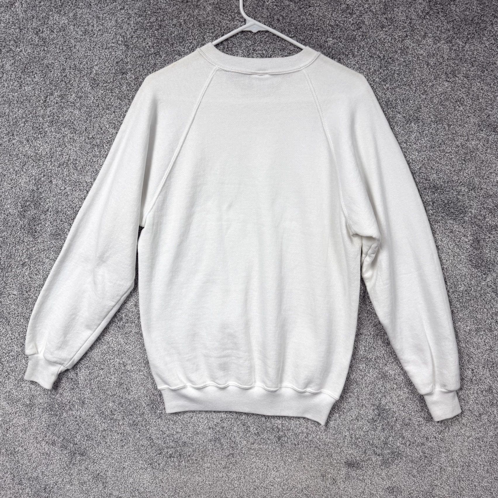 Jerzees VINTAGE Jerzees Sweatshirt Men L White Fleece Crewneck Athletic Pullover USA 90s White Solid Mens Large Long Sleeve Crew Neck Size US L / EU 52-54 / 3 - 6 Thumbnail