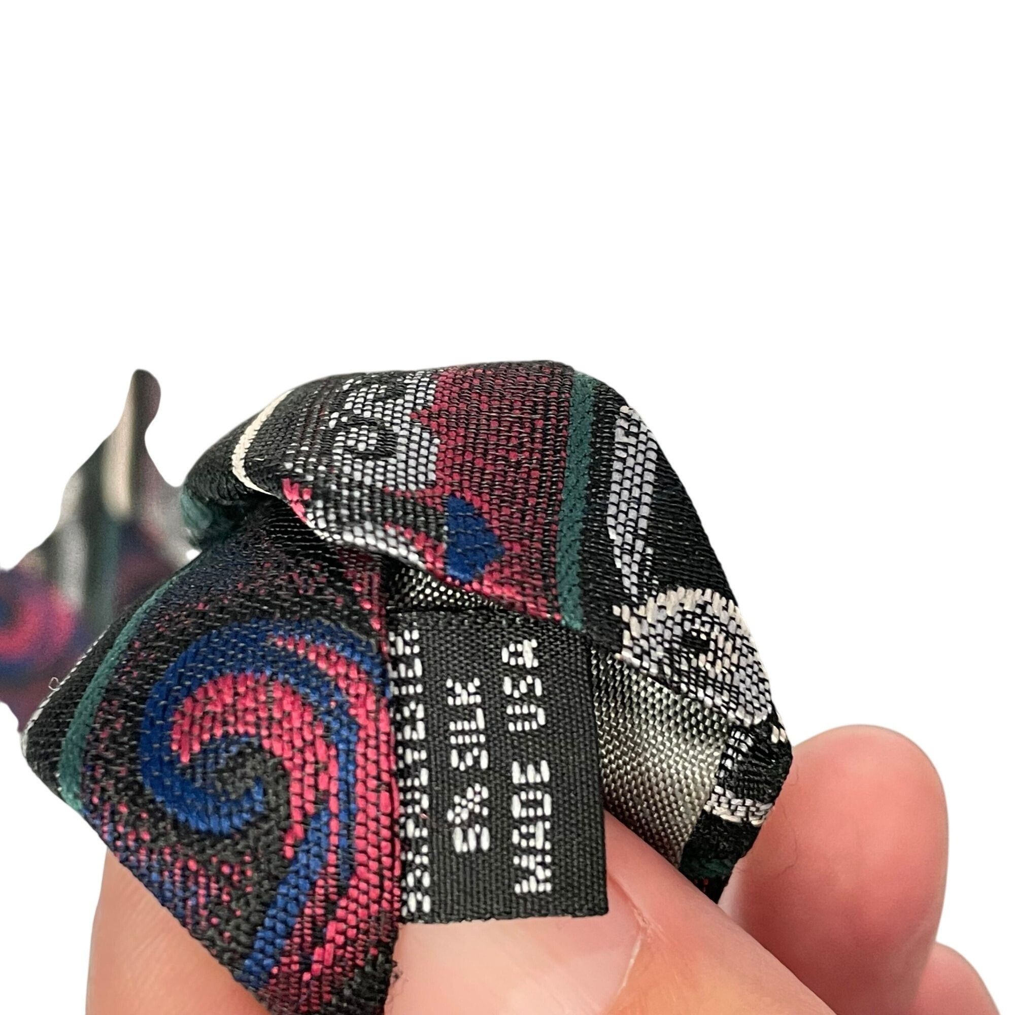 Christian Dior Monsieur Vtg Christian Dior LOGO Woven Silk BAROQUE Necktie Size ONE SIZE - 4 Thumbnail