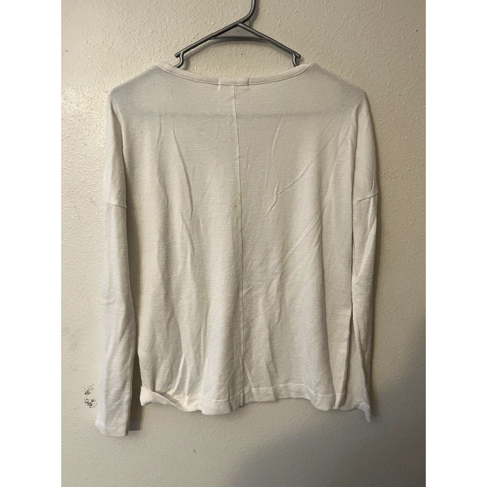 Rag & Bone Rag & Bone New York White Long Sleeve Top B V-Neck Women's XS Shirt Women XS White V-Neck Basic Comfortable Fit Size XS / US 0-2 / IT 36-38 - 2 Thumbnail