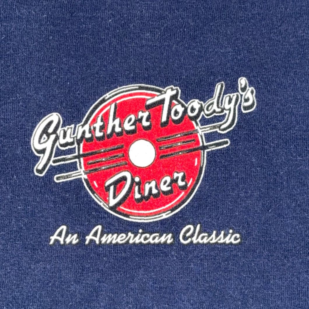 Fruit Of The Loom Vintage Gunther Toody’s Diner Shirt Adult XL Blue 1950s USA 90s Nike? Size US XL / EU 56 / 4 - 3 Thumbnail