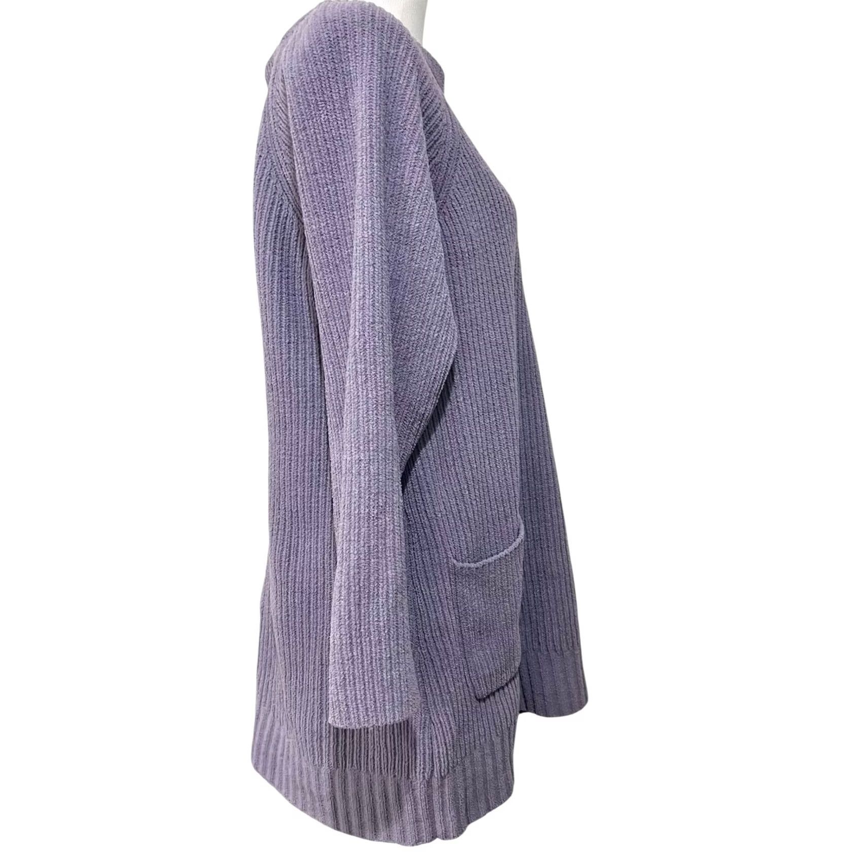 Soft Surroundings Soft Surroundings Cozy Chenille Tunic Sweater Pullover Lavender Women’s M Robe? Size M / US 6-8 / IT 42-44 - 5 Thumbnail