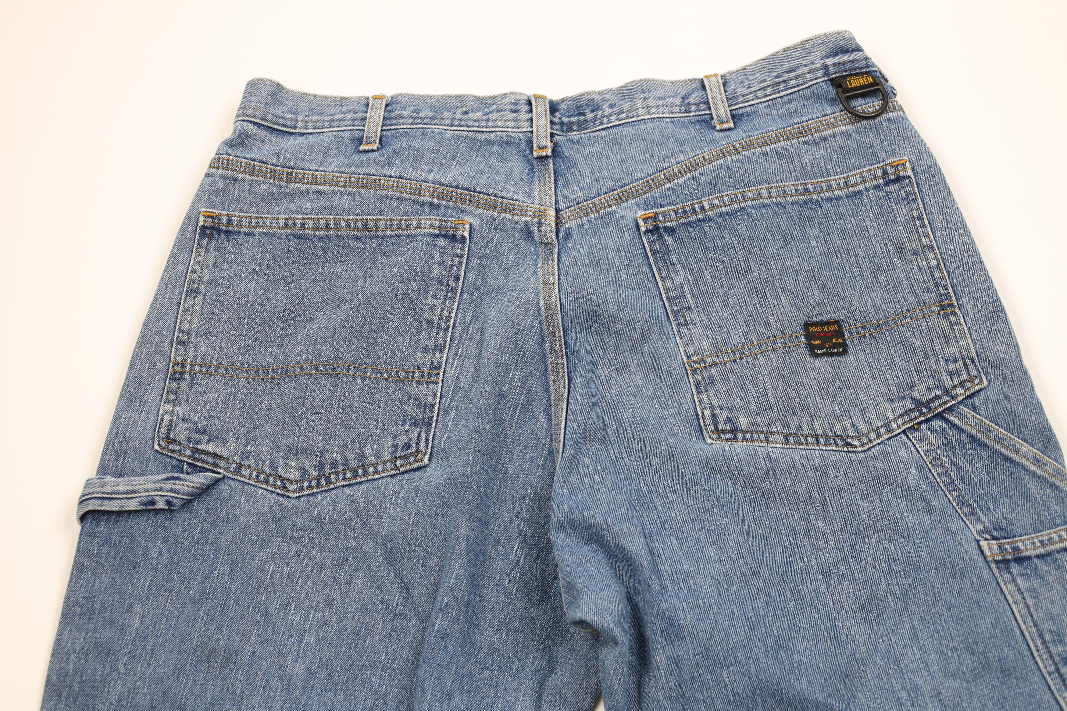 Ralph Lauren Vintage 90s Y2K Ralph Lauren Carpenter Dungaree Jeans Size US 36 / EU 52 - 12 Thumbnail
