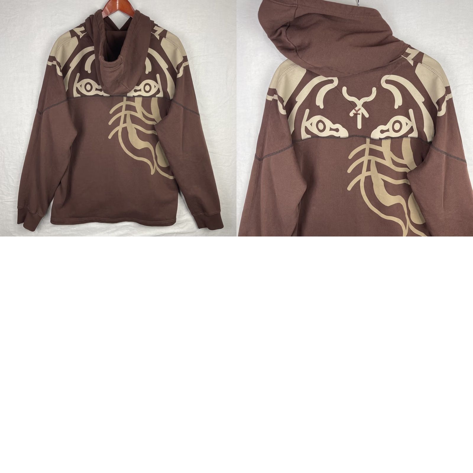 Kenzo KENZO Hoodie Mens Small Brown Oversized Heavyweight Sweatshirt Pullover K-Tiger Size US S / EU 44-46 / 1 - 9 Thumbnail