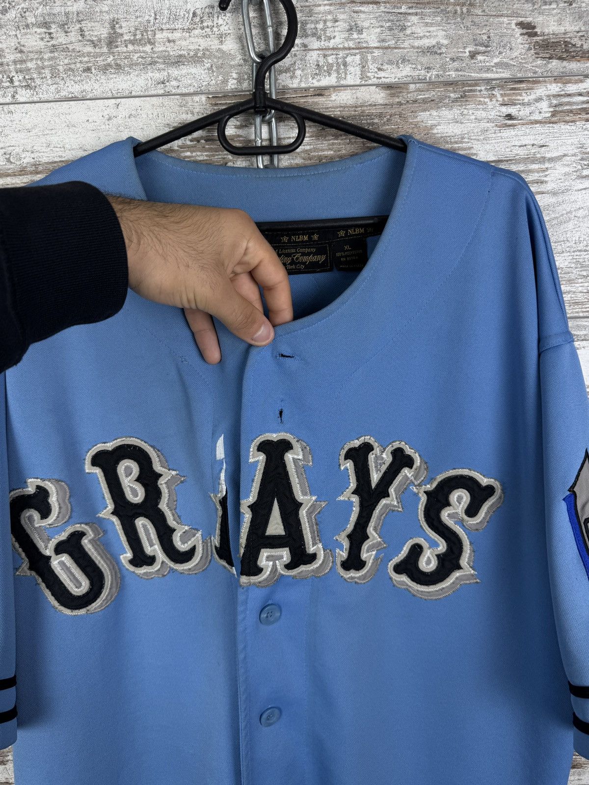 MLB Vintage 90s Negro League Homestead Baseball Jersey Blue tee Size US XL / EU 56 / 4 - 7 Thumbnail
