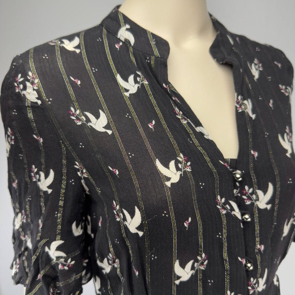 Other CAROLL PARIS Dove Flowy Black White Flowy Stripe Dress sz 38 Size XS / US 0-2 / IT 36-38 - 4 Thumbnail