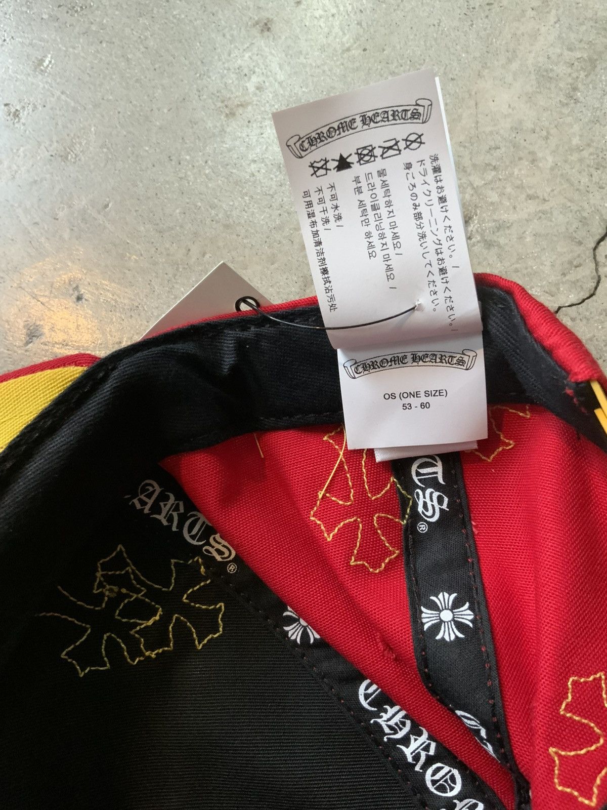 Chrome Hearts CHROME HEARTS YELLOW GOLD LEATHER CROSS PATCH RED CH HAT Size ONE SIZE - 7 Thumbnail