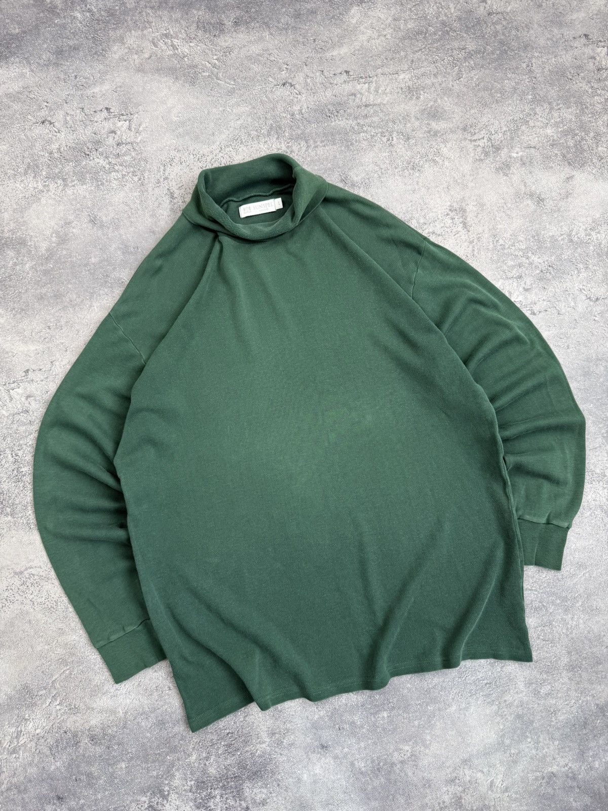 Sunspel Sunspel Forest Green Turtleneck Long Sleeve Sweatshirt Size US L / EU 52-54 / 3 - 4 Thumbnail