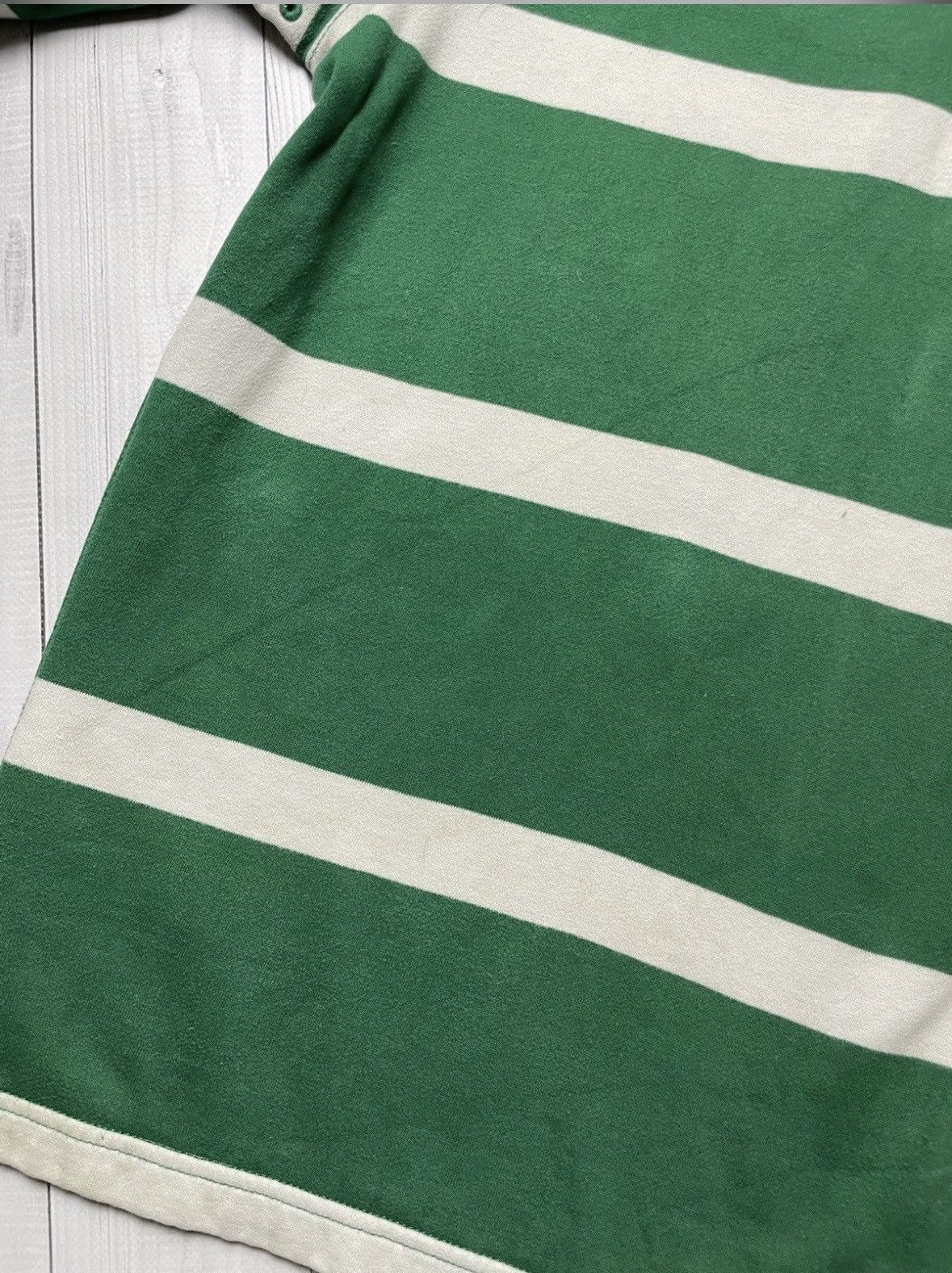 Polo Ralph Lauren Vintage polo Ralph Lauren green striped rugby shirt long L Size US L / EU 52-54 / 3 - 8 Thumbnail