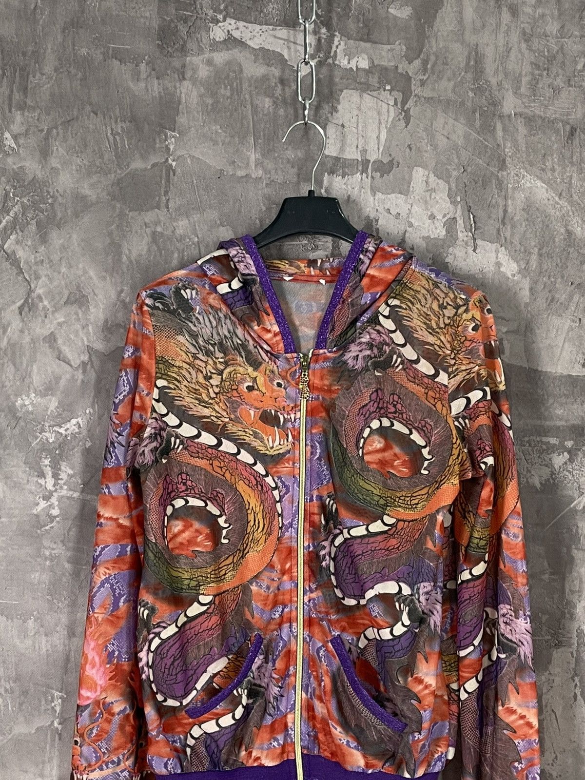 Japanese Brand Y2K Japanese Dragon Logo Zip Up Hoodie Y2K Size M / US 6-8 / IT 42-44 - 2 Thumbnail