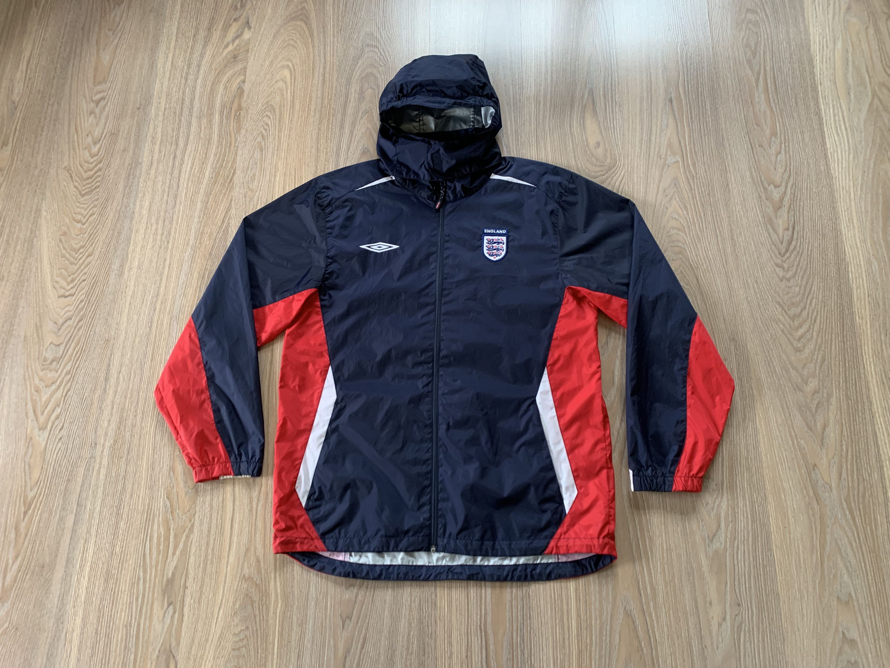 Umbro × Vintage Vintage Umbro England Training Membran Light Hood Jacket Size US L / EU 52-54 / 3 - 11 Thumbnail