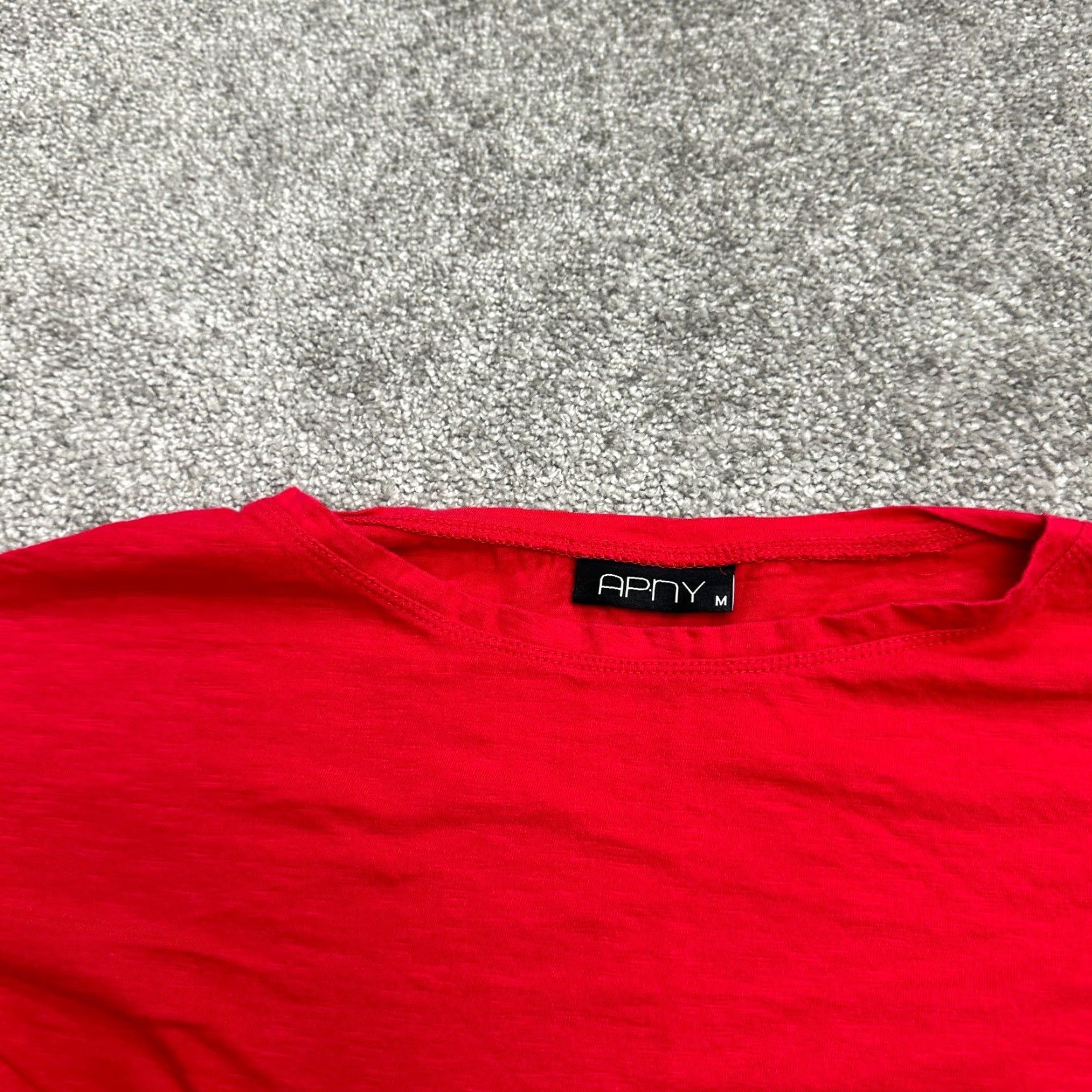Vintage AP.NY Long Sleeve T-Shirt Womens Medium Red Round Neck 100% Cotton Casual Tee Size M / US 6-8 / IT 42-44 - 4 Thumbnail