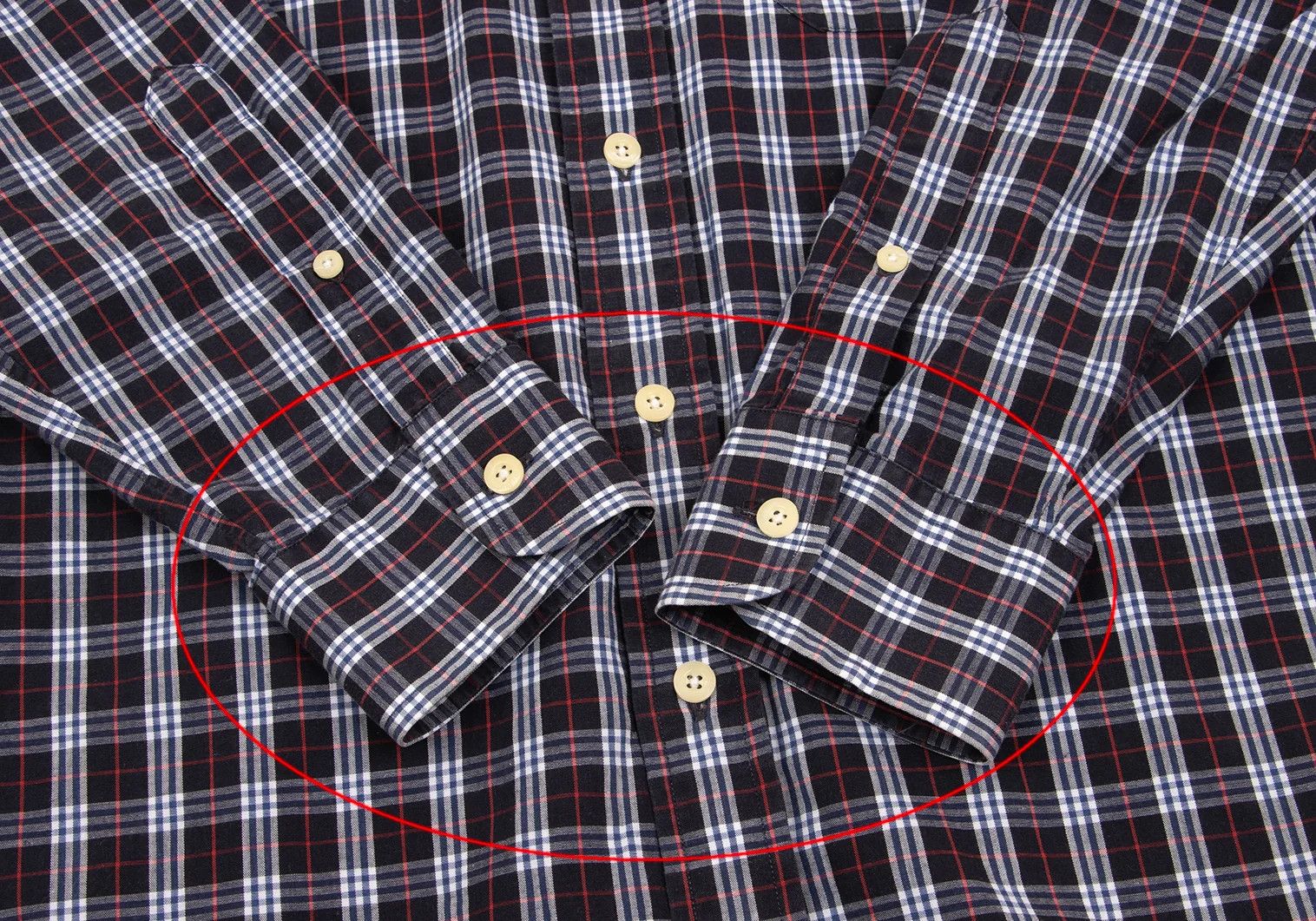 Burberry Point Embroidered Check Button-Down Shirt in Navy Size US S / EU 44-46 / 1 - 9 Thumbnail