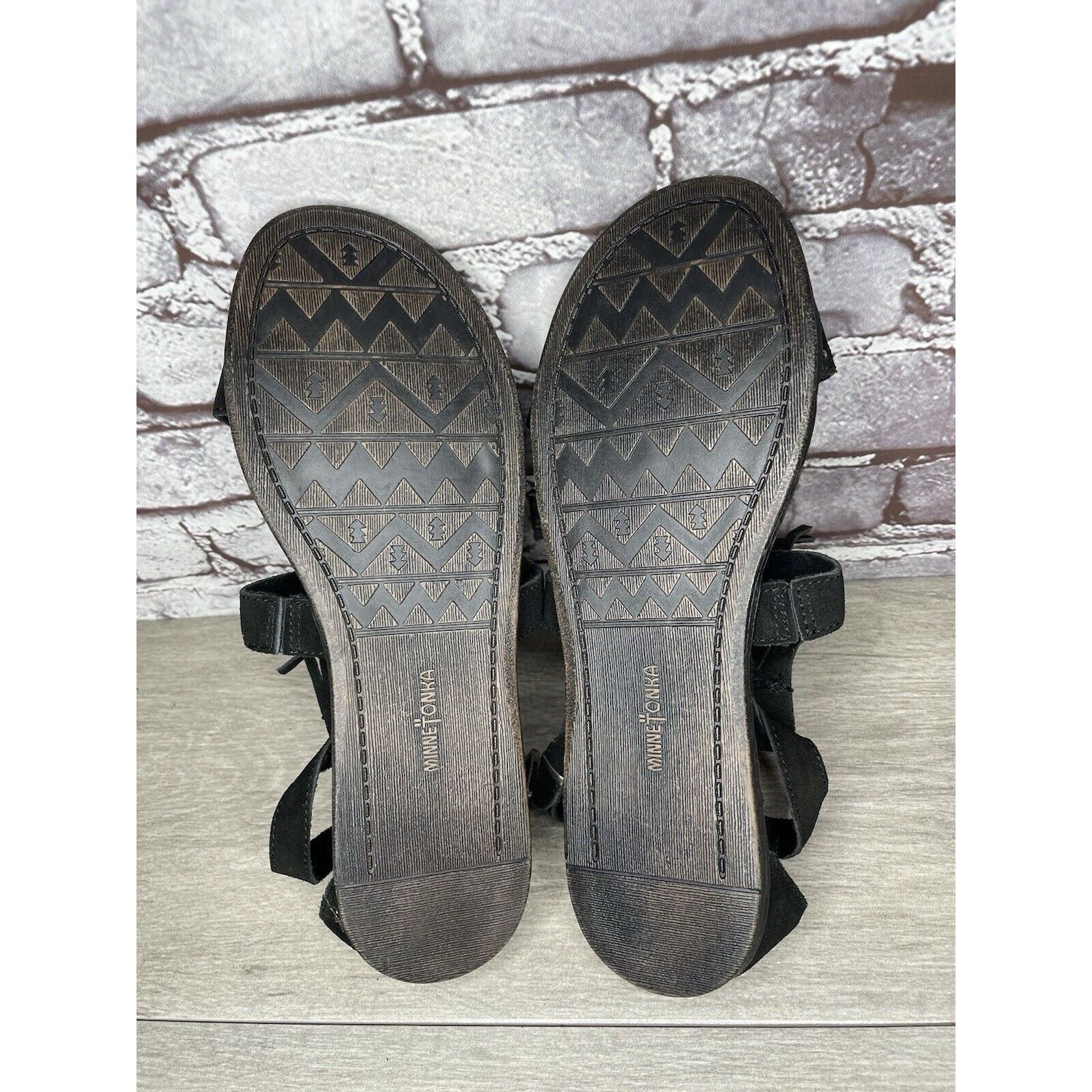 Minnetonka Minnetonka Maui 71302 Black Suede Leather Ankle Strap Flats Size US 10 / IT 40 - 6 Thumbnail