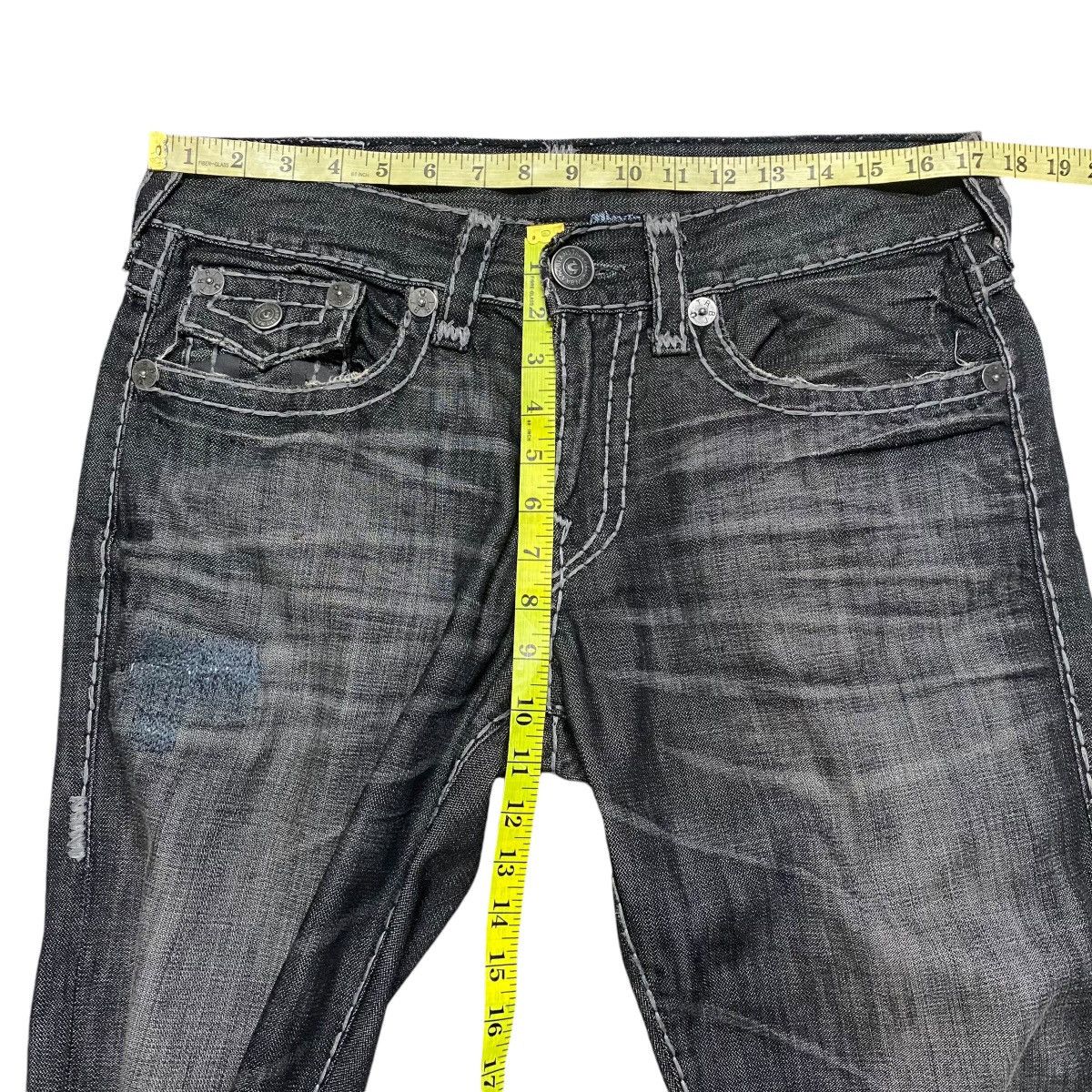 True Religion True Religion Reflected Ricky Flap Black Denim Jeans Size US 34 / EU 50 - 17 Thumbnail
