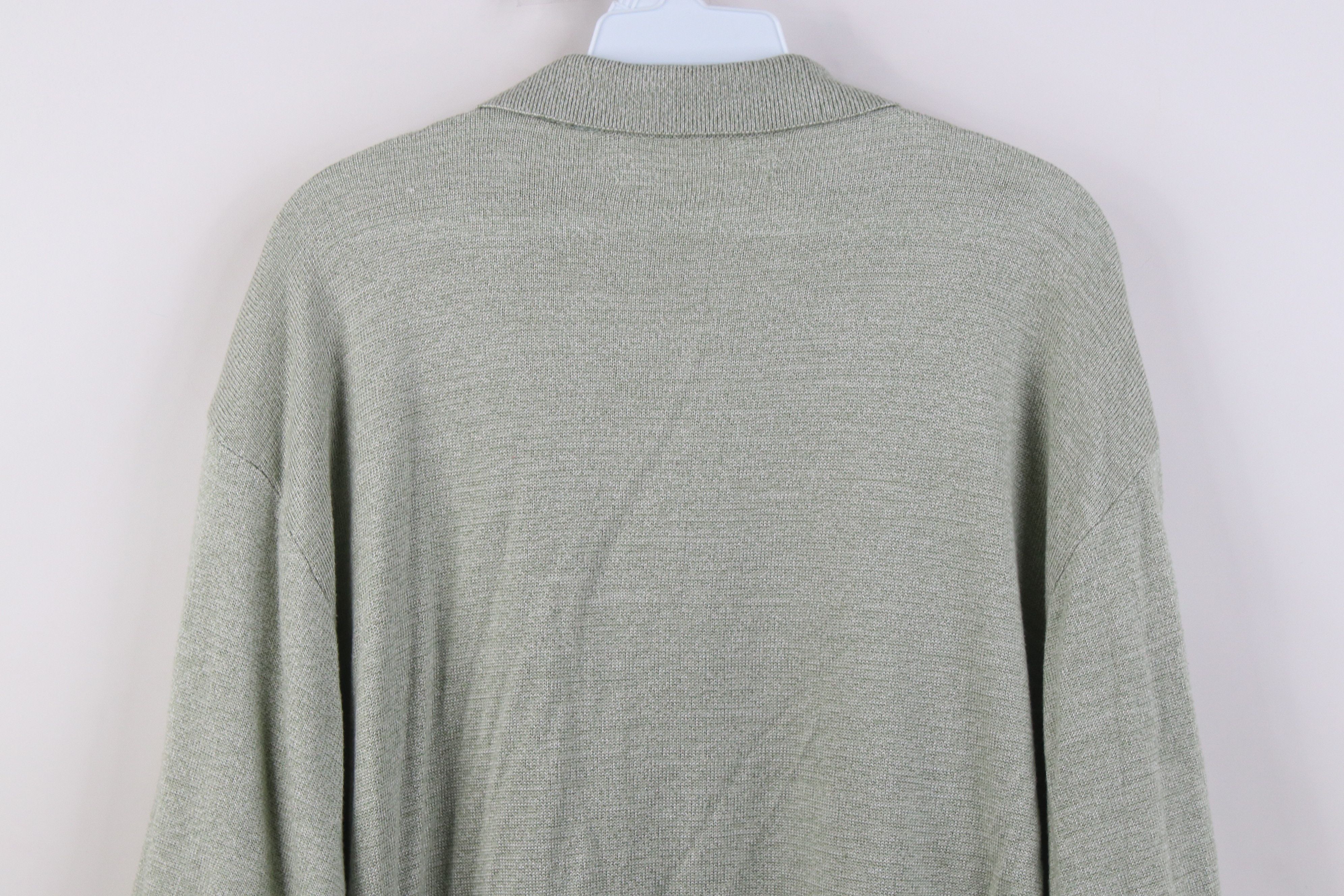Vintage Vintage 90s Streetwear Knit Collared Polo Shirt Green Size US L / EU 52-54 / 3 - 11 Thumbnail