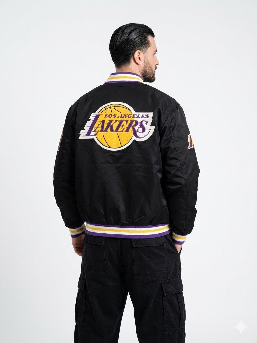 Primark LeBron James NBA LA Lakers Varsity Jacket - Primark Official Size US L / EU 52-54 / 3 - 3 Thumbnail