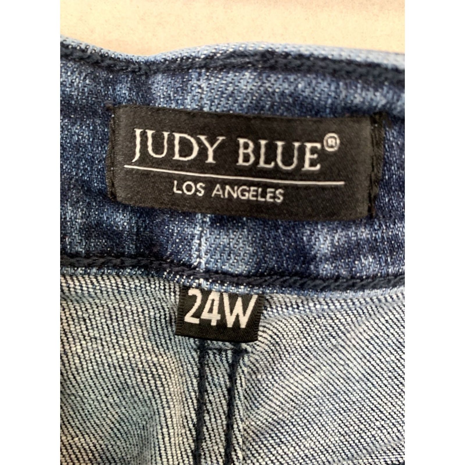 Vintage VINTAGE Judy Blue Jeans Womens Size 24W Blue Boyfriend Fit Distressed 5-Pocket High Rise Jeans Womens Rock Grunge Hipster Festival Bohemian Retro Size 42" / US 20 - 5 Thumbnail