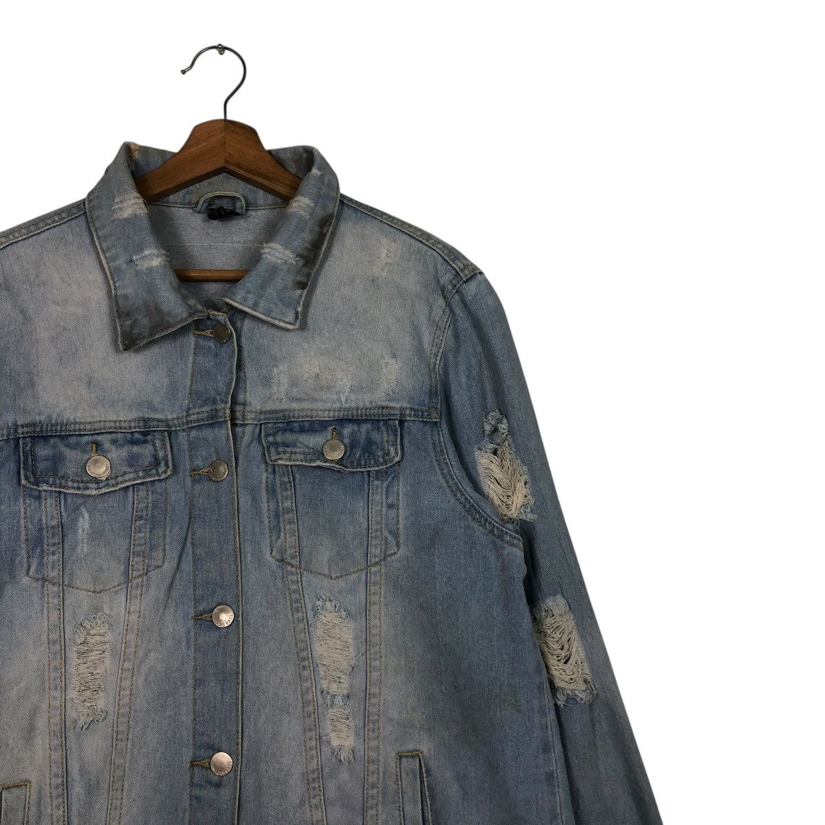 Vintage 🔥VINTAGE DENIM SHIRT JACKET BIKER PUNK DESIGN BAZI USA Size US M / EU 48-50 / 2 - 8 Thumbnail