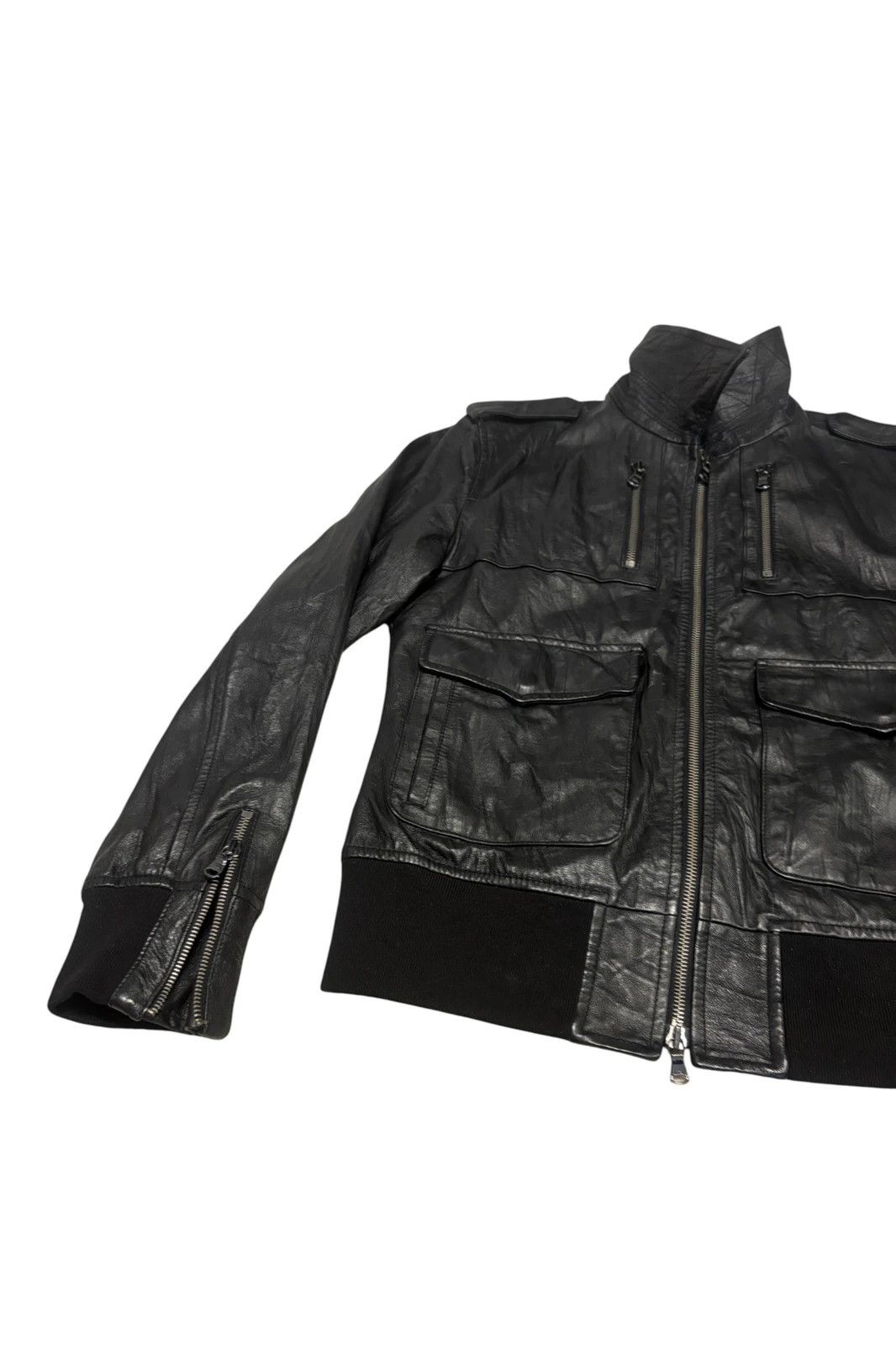 Vanquish Vanquish multipocket leather jacket with fleece ends Size US S / EU 44-46 / 1 - 4 Thumbnail