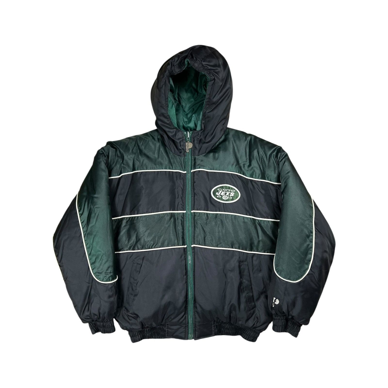 NFL × Pro Player × Vintage Vintage 90s Pro Player New York Jets zip up puffer jacket Size US M / EU 48-50 / 2 - 1 Thumbnail