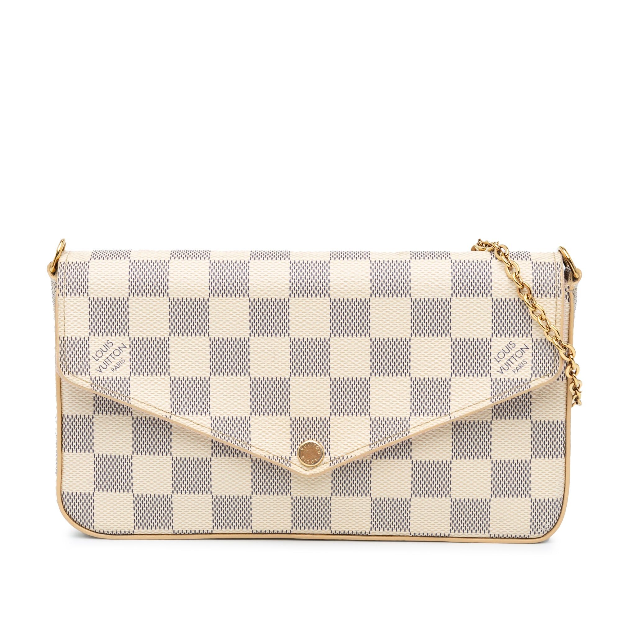 Louis Vuitton Louis Vuitton Damier Azur Felicie Pochette White Size ONE SIZE - 1 Thumbnail