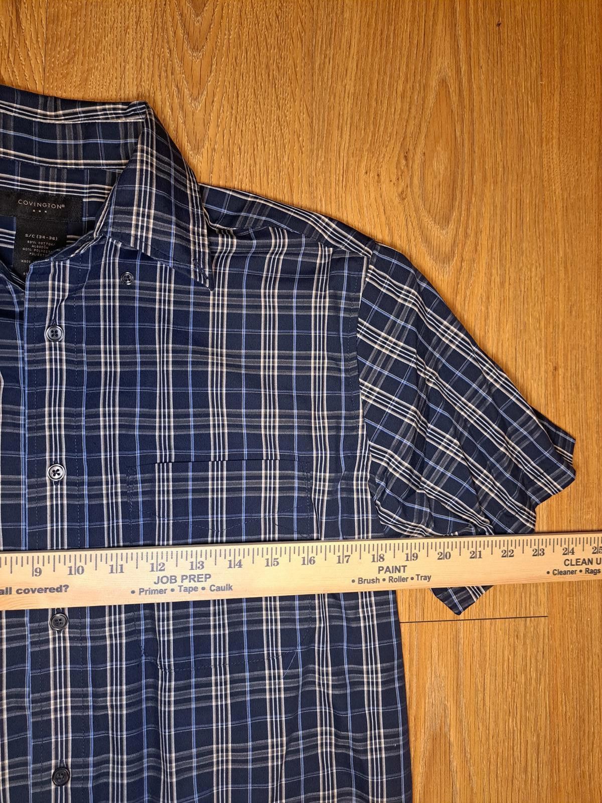 Covington Covington Button Up Shirt Mens Small 34-36 Navy Plaid Cotton Size US S / EU 44-46 / 1 - 5 Thumbnail