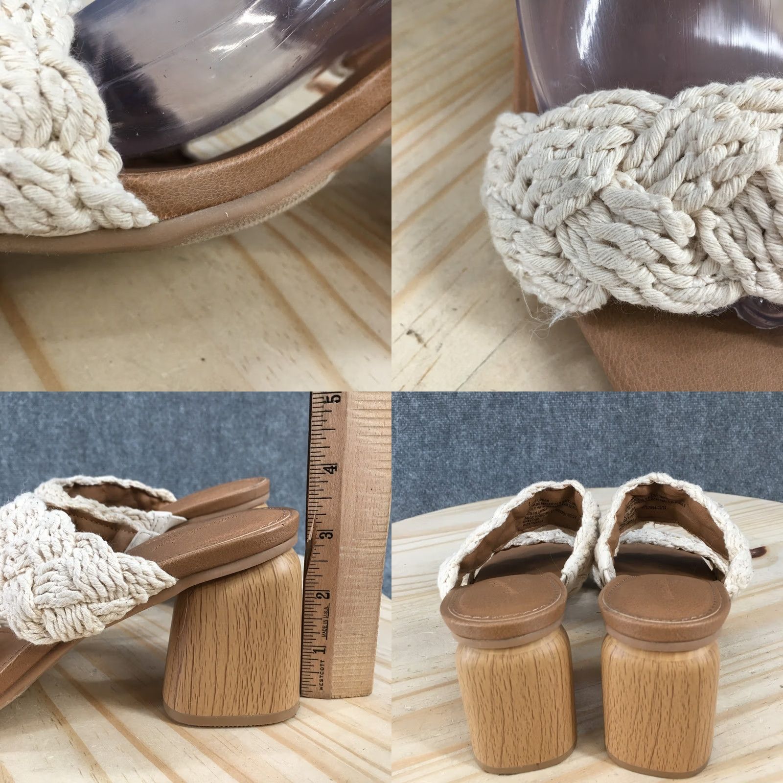 Vintage Universal Thread Sandals White Mule Slide Womens 8 Casual Open Footwear Size US 8 / IT 38 - 8 Thumbnail