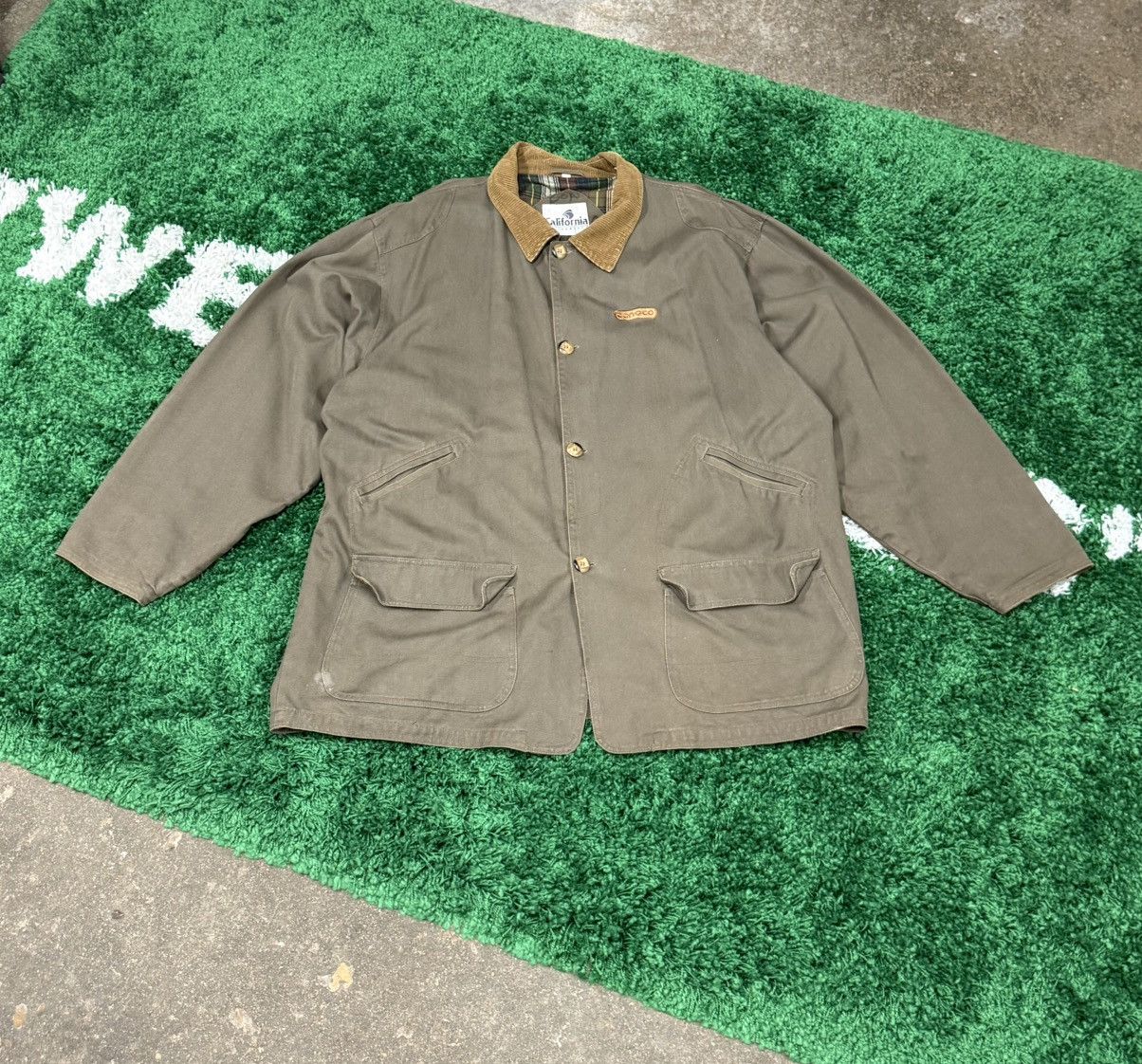 Vintage Vintage Heavy Conoco Barn Coffee Flannel Jacket Coat XL 90s Size US XL / EU 56 / 4 - 9 Thumbnail