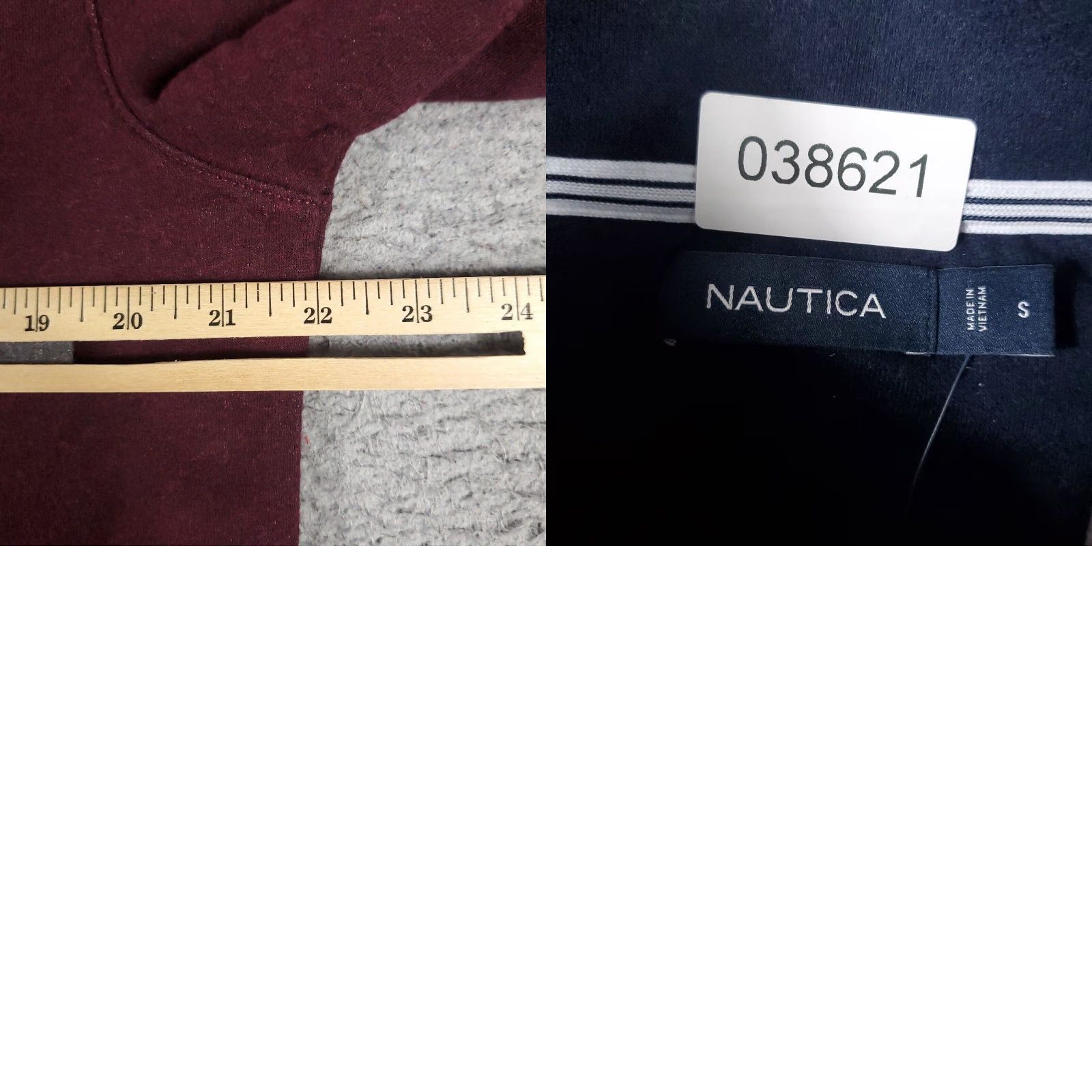 Nautica Nautica Mens Small Purple Sweater Pullover 1/4 Zip Mock Neck Cotton Blend Size US S / EU 44-46 / 1 - 8 Thumbnail