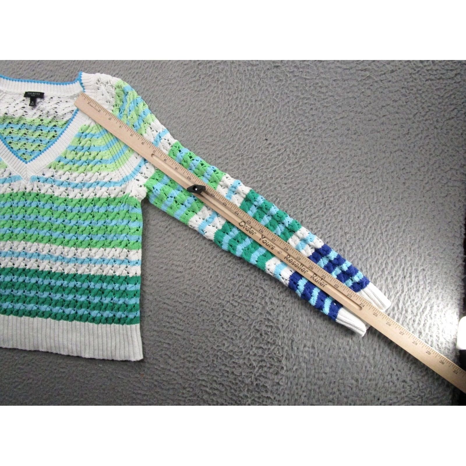 Talbots Talbots Women's Striped Pullover Sweater Knit Size M Petite Multicolor Pullover Women Size PM Size M / US 6-8 / IT 42-44 - 7 Thumbnail