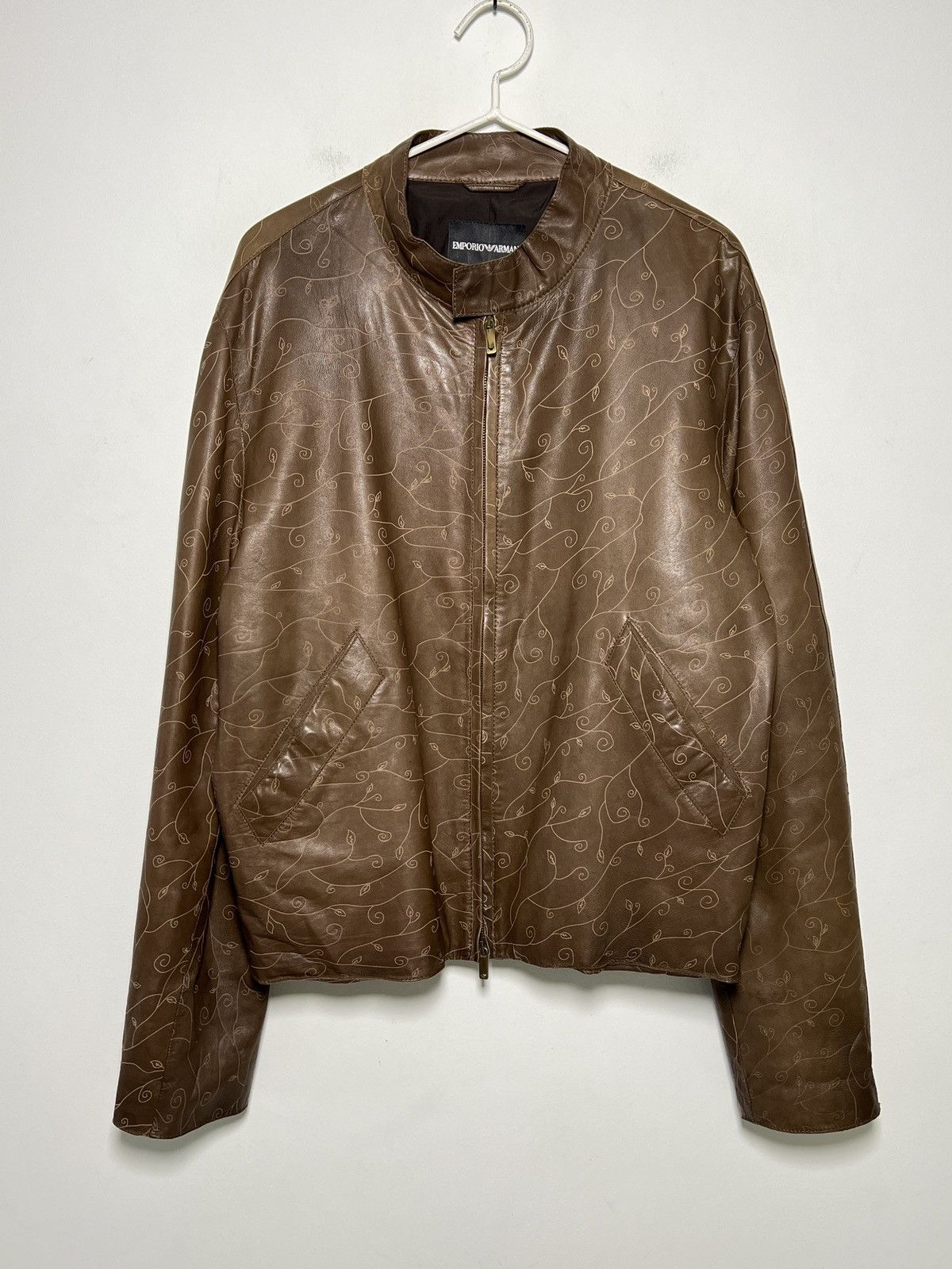 Giorgio Armani Giorgio Armani runway laser cut print moto jacket archive Size US L / EU 52-54 / 3 - 2 Thumbnail