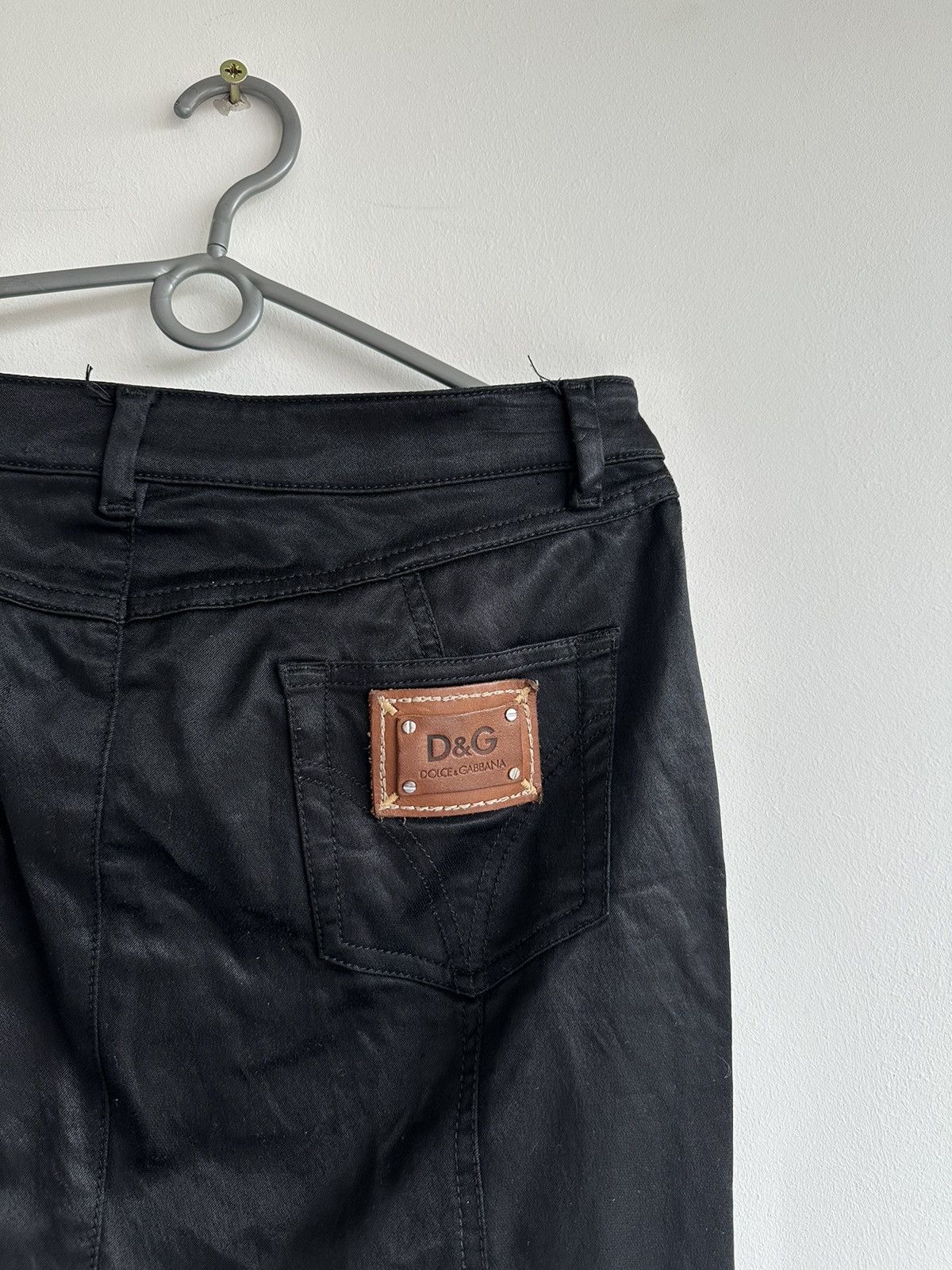 Dolce & Gabbana VTG Dolce & Gabbana Viscose Knee Length Skirt Black Size 28 Size 28" / US 6 / IT 42 - 3 Thumbnail