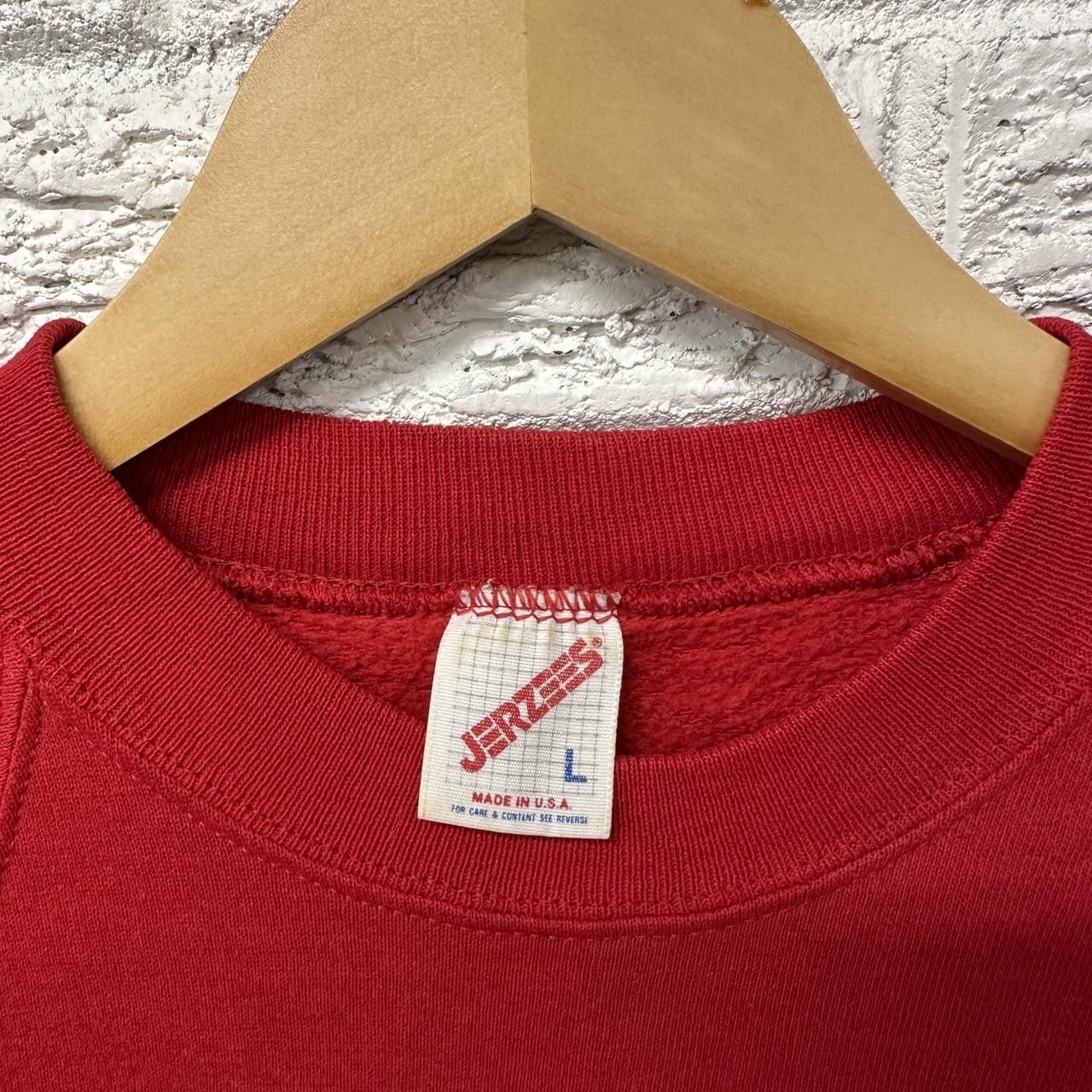 Jerzees Vintage Jerzees Made in USA Blank Sweatshirt Red Large Size US L / EU 52-54 / 3 - 4 Thumbnail