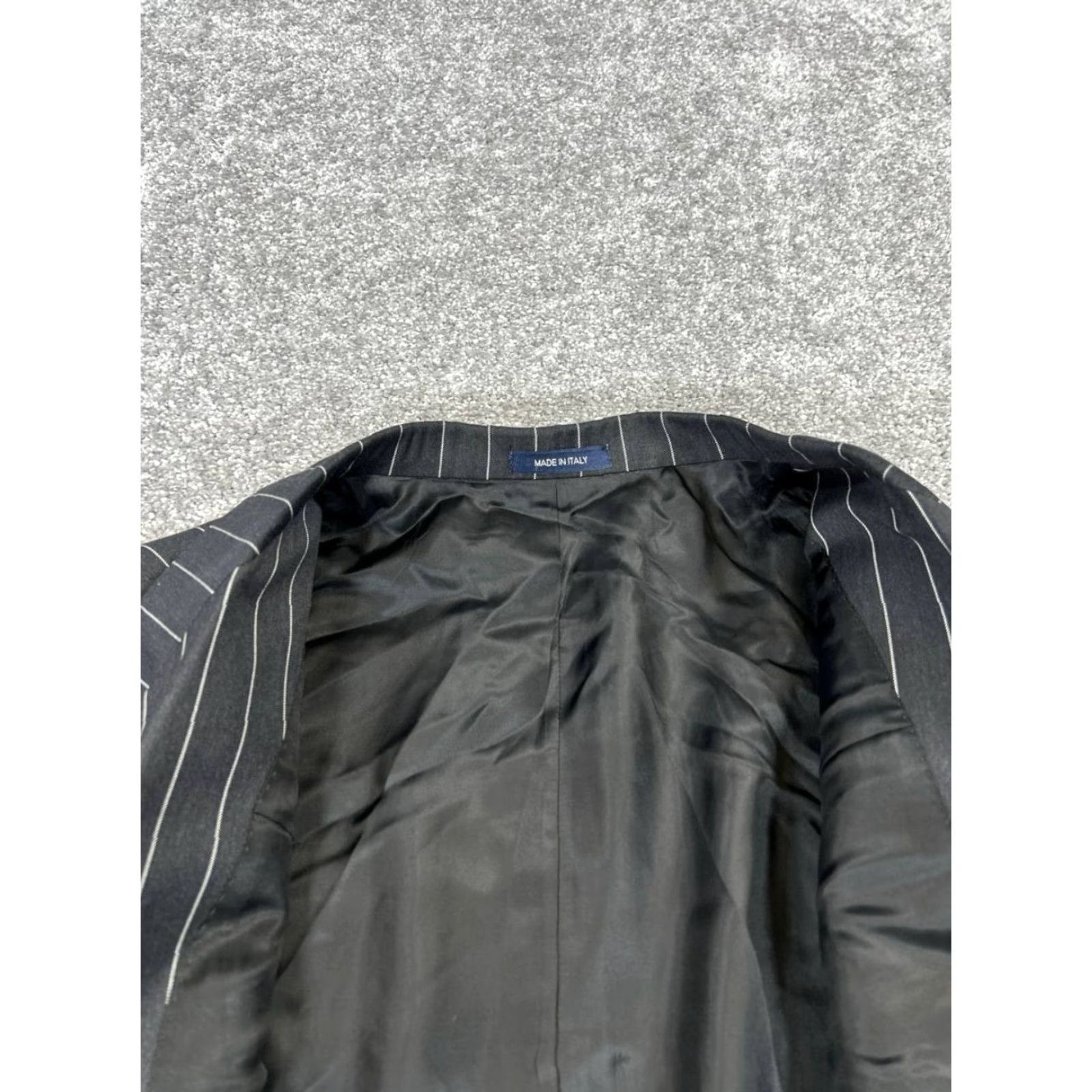 Vintage Everett Hall Suit Mens 46 L Black White Wool Size 46R - 4 Thumbnail