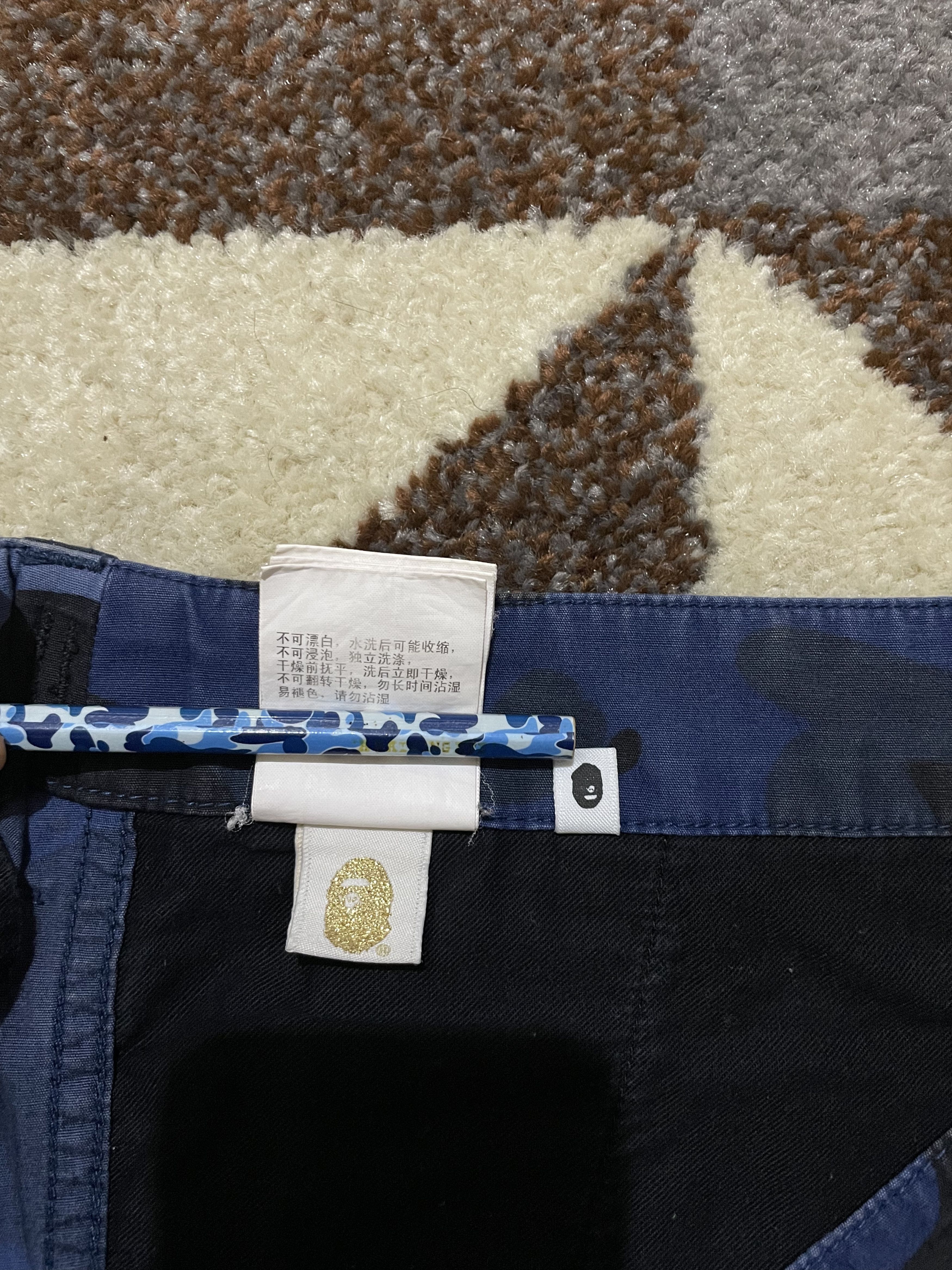Bape Bape Blue Camo Cargo Short Size US 35 - 10 Thumbnail