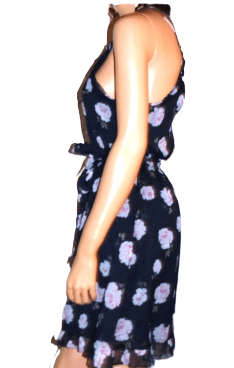Abercrombie & Fitch Abercrombie & Fitch Black Floral Sun Dress XS Size XS / US 0-2 / IT 36-38 - 4 Thumbnail