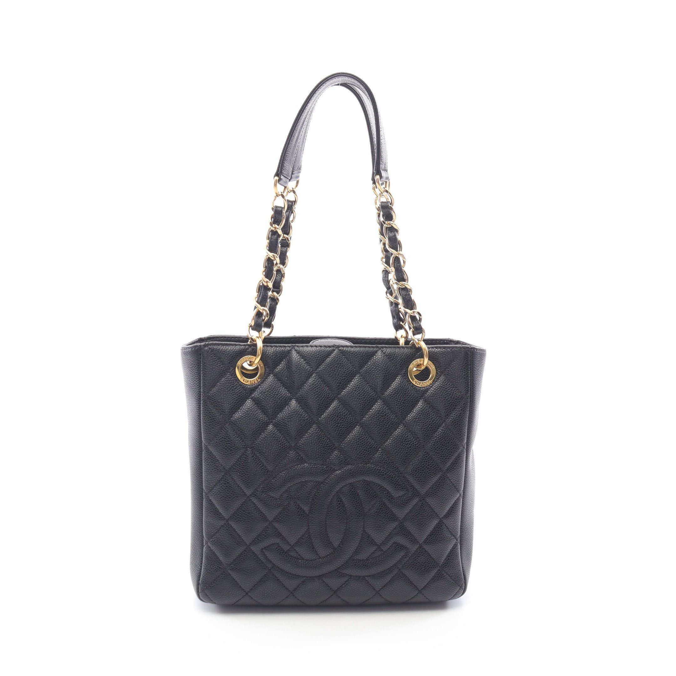Chanel Chanel Matelasse Pst Chain Shoulder Bag Tote Caviar Skin Black Gold Hardware Size ONE SIZE - 1 Thumbnail
