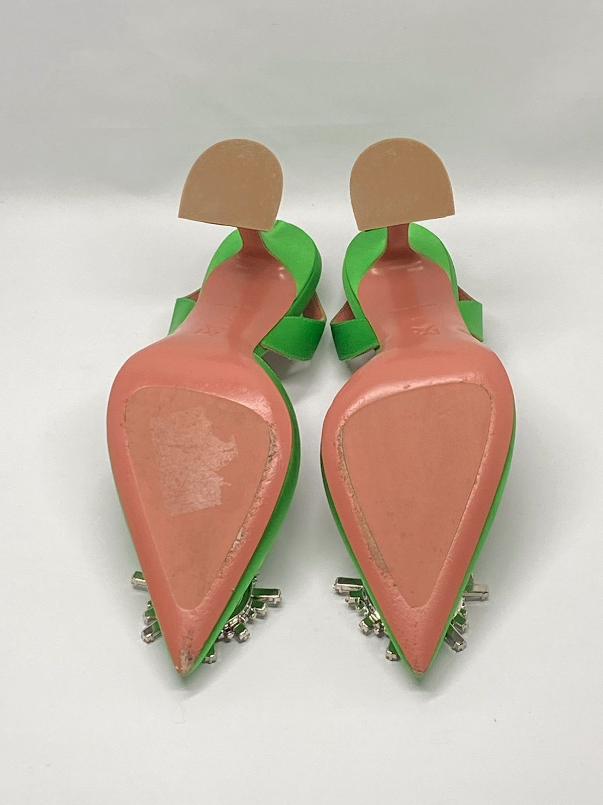 Amina Muaddi Amina Muaddi Begum Satin & Crystal Slingback Pumps size 37.5 Size US 7.5 / IT 37.5 - 13 Thumbnail