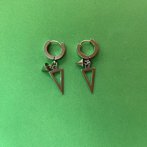 Other Titanium Steel Spike Dangle Drop Earrings for Men Women Size ONE SIZE - 4 Thumbnail