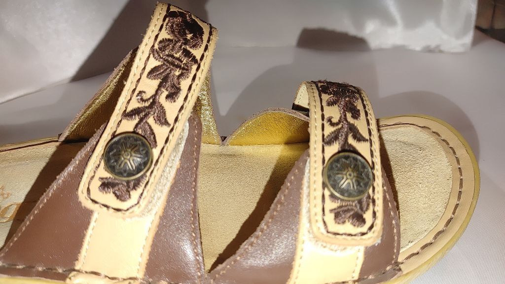 Alyx Alegria Clara Coco CLA 612 leather slip-on sandals size 38 Size US 7.5 / IT 37.5 - 9 Thumbnail