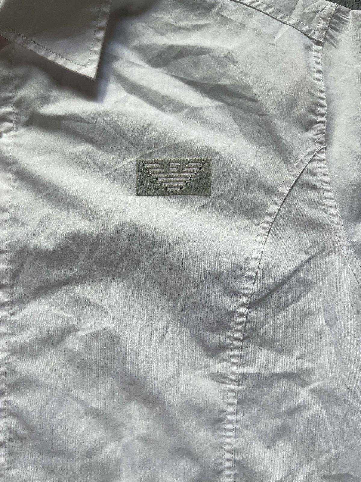 Armani × Vintage Shirt Armani Jeans Vintage White Button Ups Luxury Size US L / EU 52-54 / 3 - 5 Thumbnail