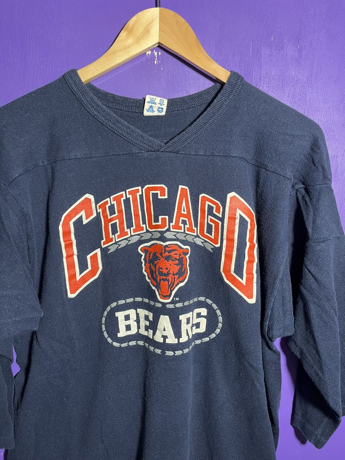 Champion × NFL × Vintage Vintage 80s Champion Chicago bears half sleeve t-shirt Size US M / EU 48-50 / 2 - 3 Thumbnail